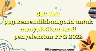 Cek link ppg.kemendikbud.go.id untuk menyaksikan hasil penyeleksian PPG 2022