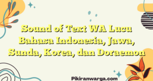 Sound of Text WA Lucu Bahasa Indonesia, Jawa, Sunda, Korea, dan Doraemon