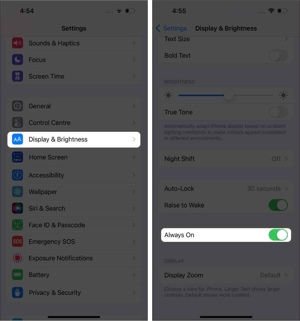 Mengaktifkan tampilan Selalu Aktif di iPhone dengan iOS 16