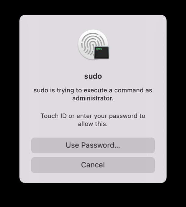 gunakan Touch ID untuk sudo di Mac