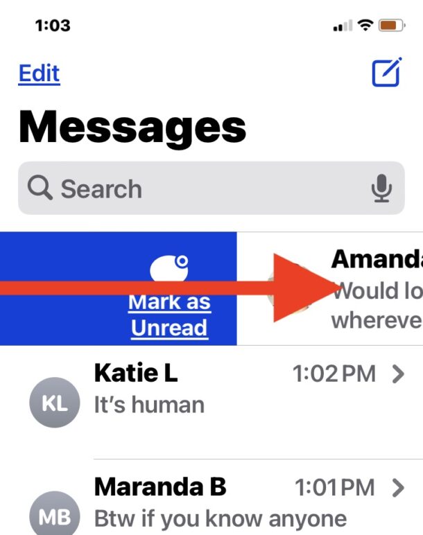 Cara menandai pesan sebagai belum dibaca di iPhone