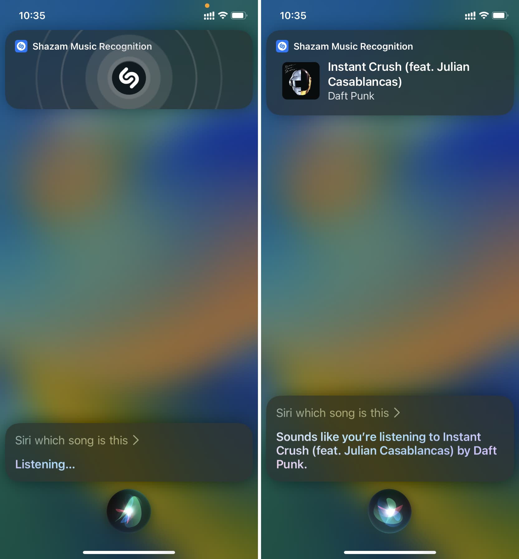 Gunakan iPhone Siri untuk menemukan apa yang sedang diputar di HomePod