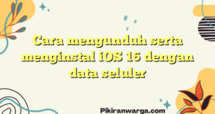 Cara mengunduh serta menginstal iOS 16 dengan data seluler